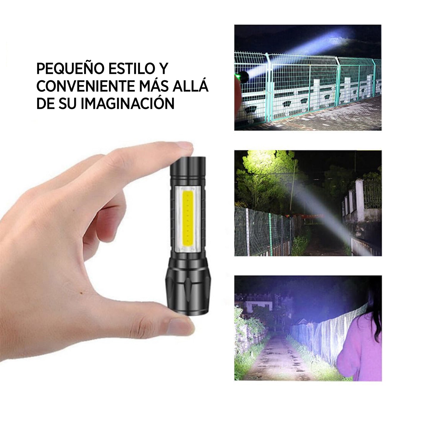 Pack de 2 Linternas LED Recargables de Alto Lúmenes