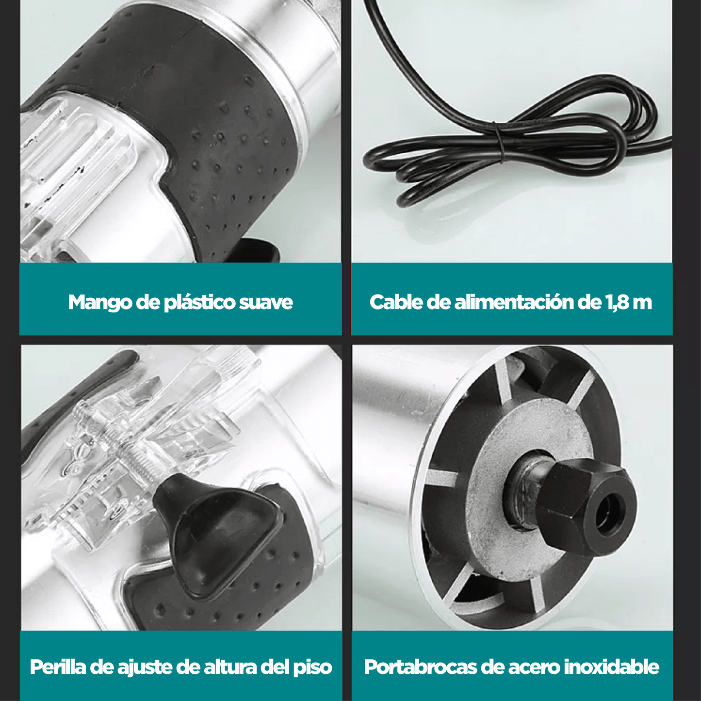 Router de Palma de 1/4 para Carpintería de 800W