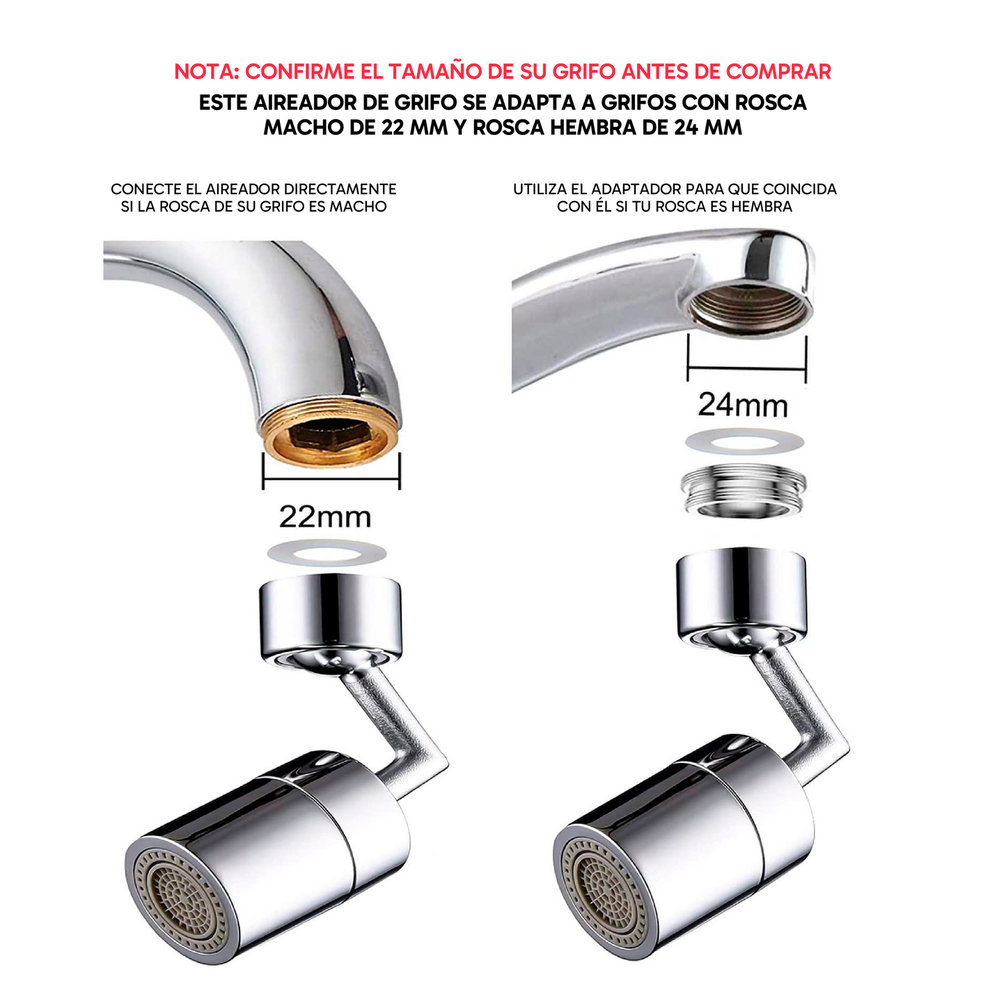 Pack de 2 Adaptadores para tubo