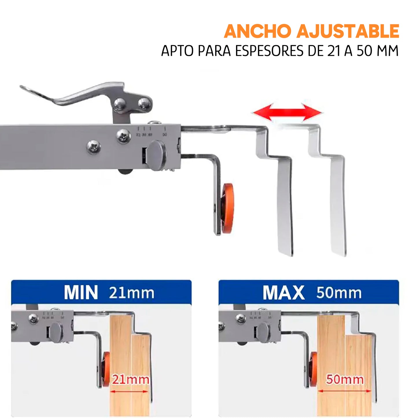 Pack de 2 Abrazaderas Ajustables para Fijación de Cajones – Instalación Fácil y Precisa
