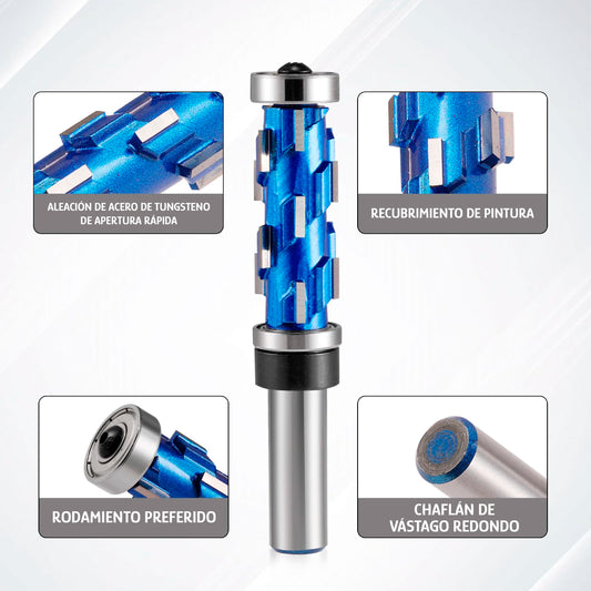 Juego de 2 Fresas Copiadoras con Broca de Enrutador de Corte al Ras