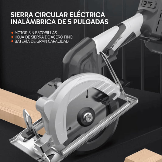 Sierra Circular eléctrica Nanwei con 2 baterías de 21 Voltios