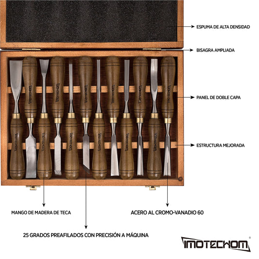 Set de 12 Gubias para Madera