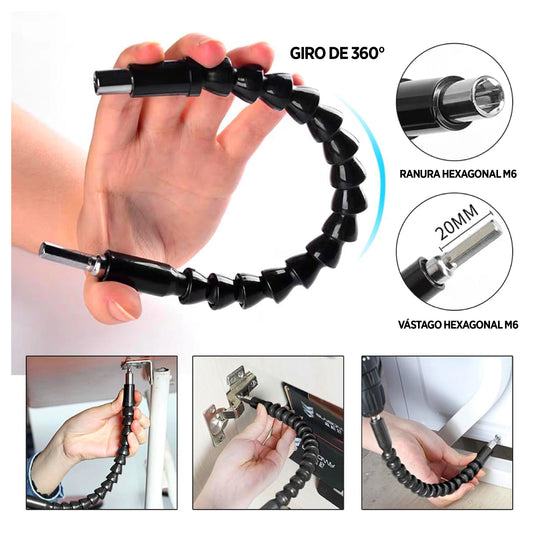 Juego de 14 Piezas de Extensión de Broca Flexible