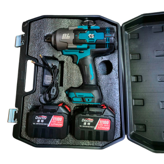 Taladro de Impacto Inalámbrico 3/4" – 2000Nm con 2 Baterías, Estuche y Accesorios