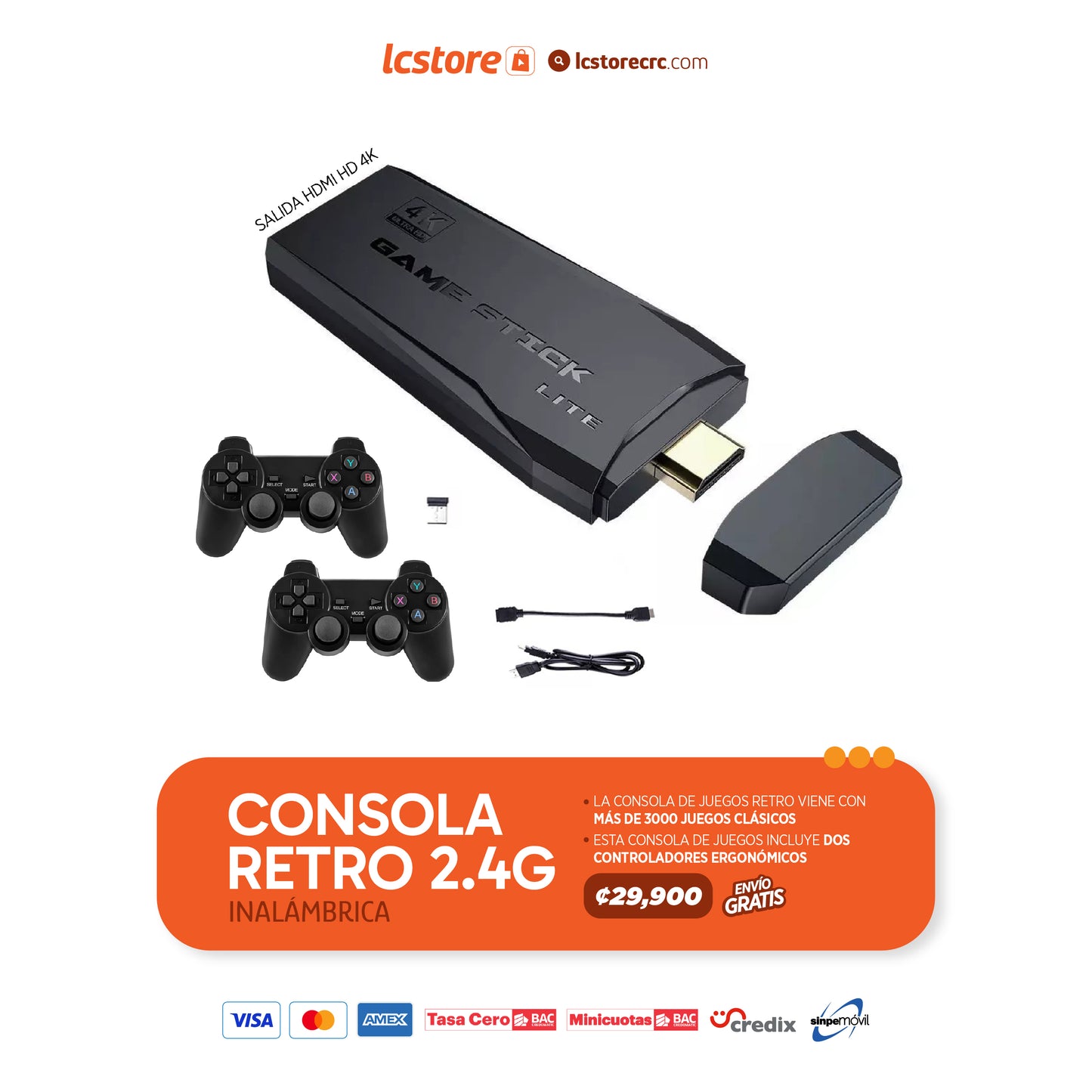 Consola Retro 2.4G inalámbrica