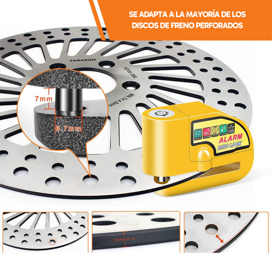 Candado de seguridad para Motocicletas para disco de freno