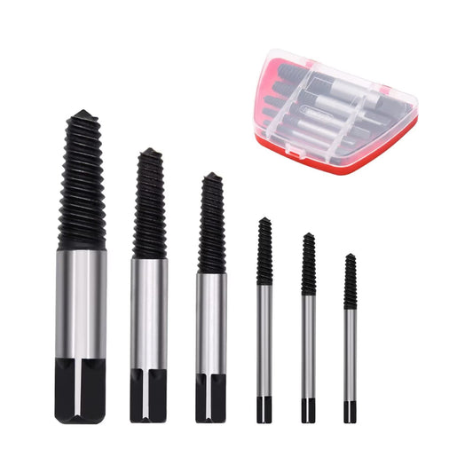 Juego de 6 extractores de tornillos dañados