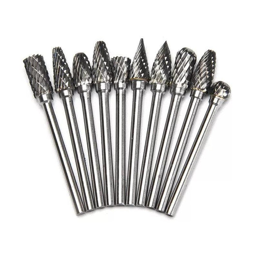 Fresas rotativas 10 piezas vástago de 1/8