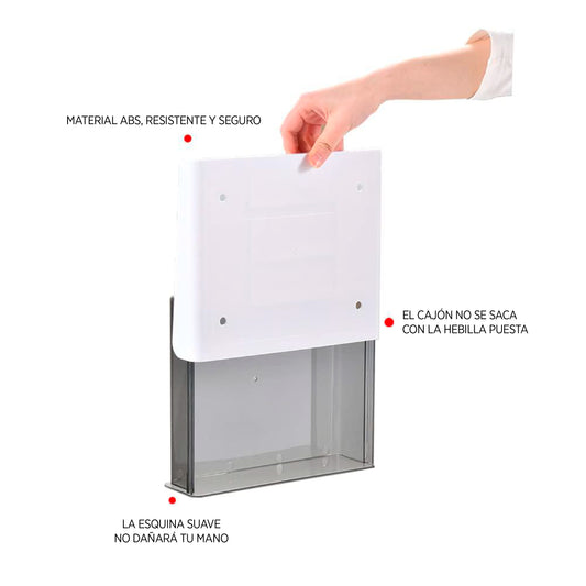 Pack de 2 Cajones adhesivos para debajo del escritorio