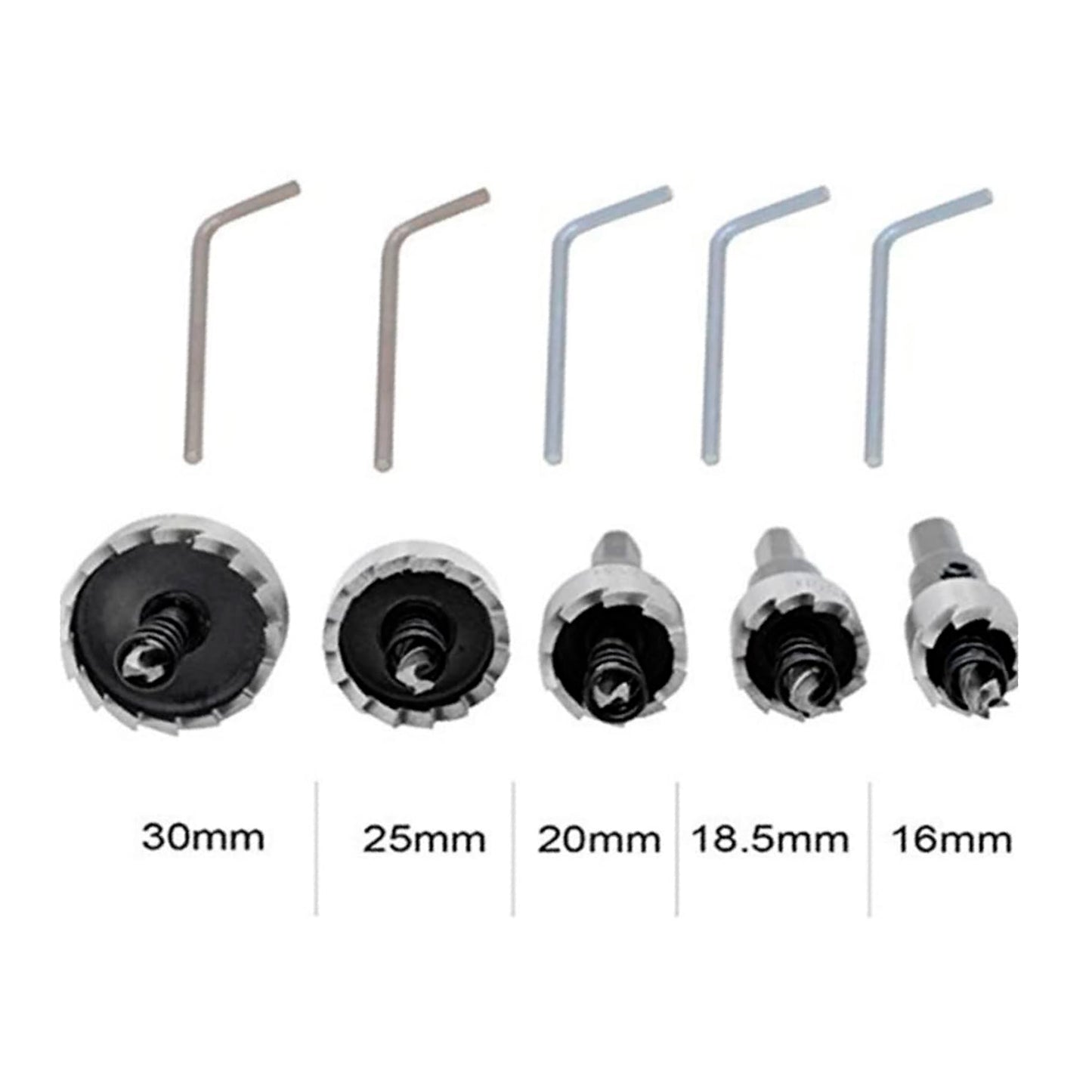 Juego de 5 Brocas para Madera y Metal – Kit de Brocas de Alta Precisión para Perforación