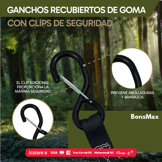Kit de Correas de Ratchet para Carga (Kit de Amortiguación y Sujeción)