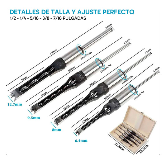 Kit de 4 brocas cinceles