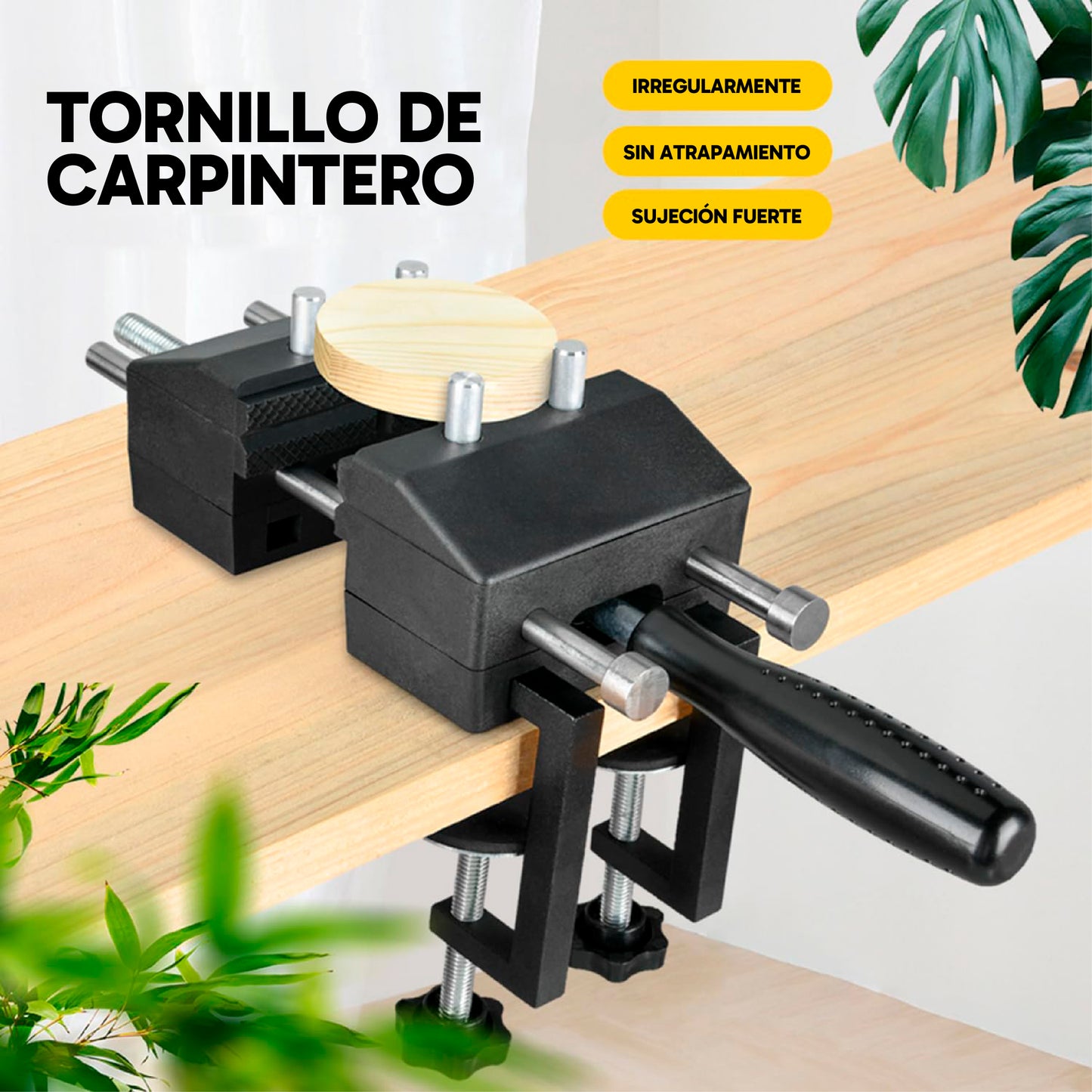 Prensa de Banco Frontal para Carpintería – Tornillo de Banco Multifuncional de 310mm