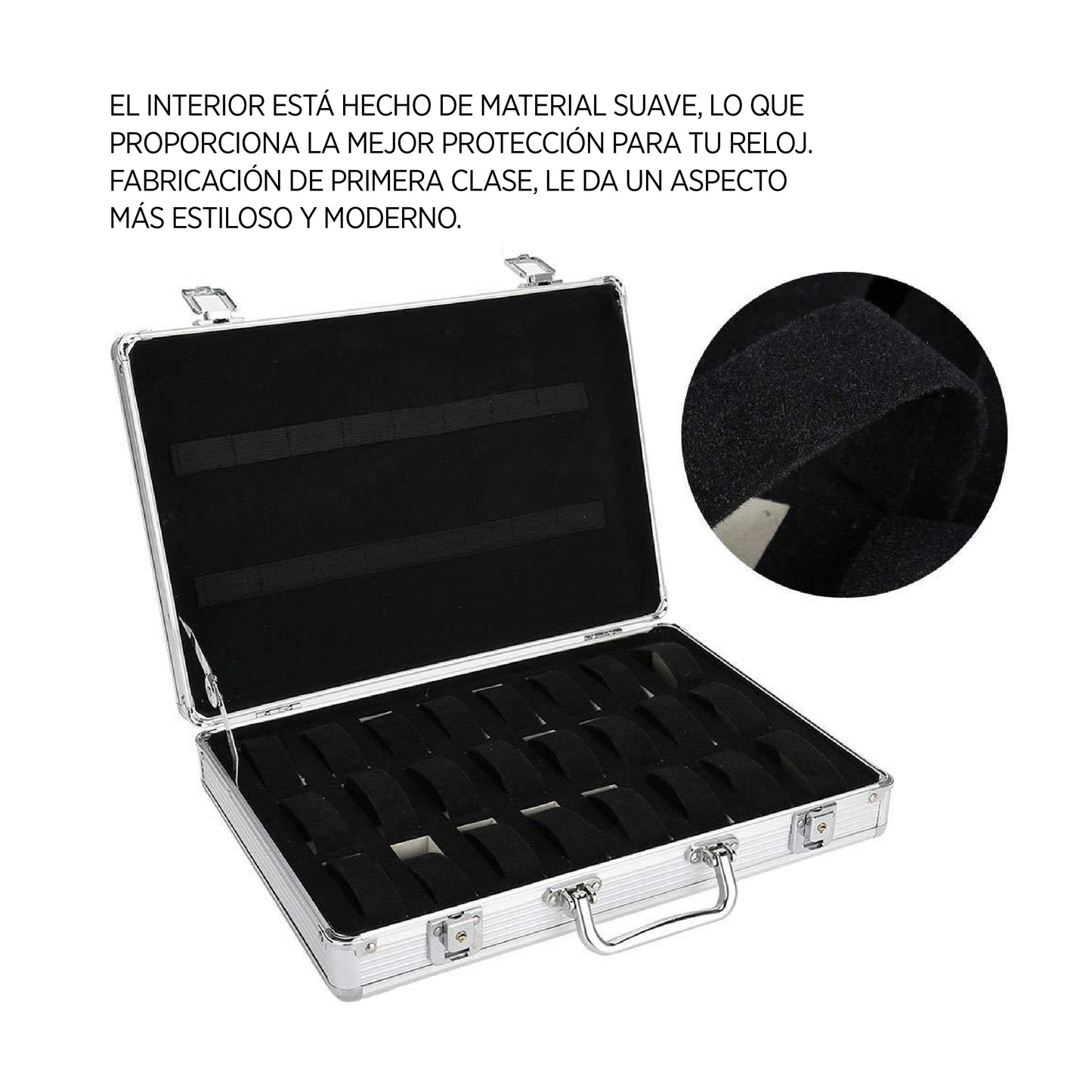 Caja de almacenamiento para reloj 24 espacios