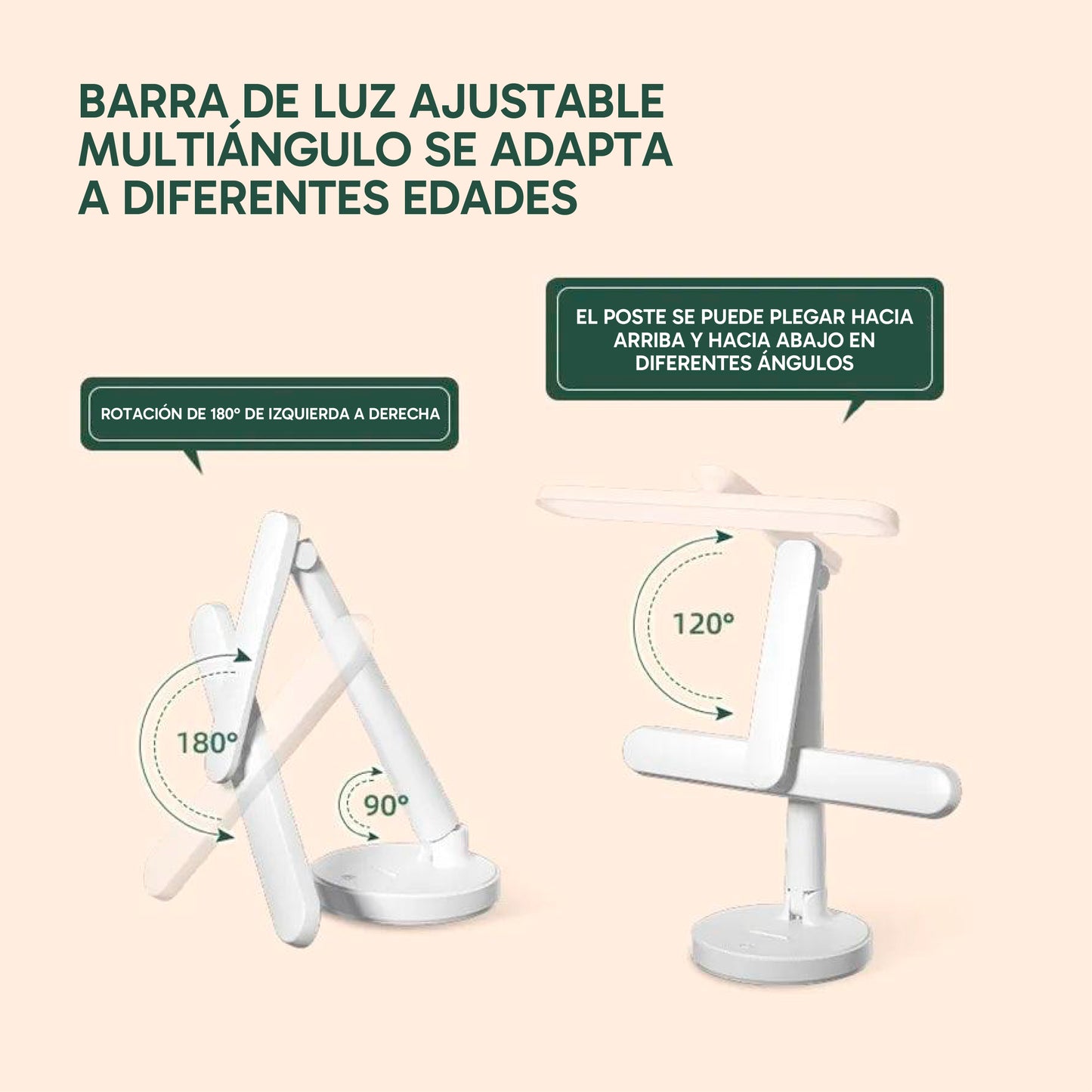 Lámpara LED para mesa de carga USB