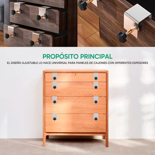 Pack de 4 Abrazaderas de Cajón Gavetas