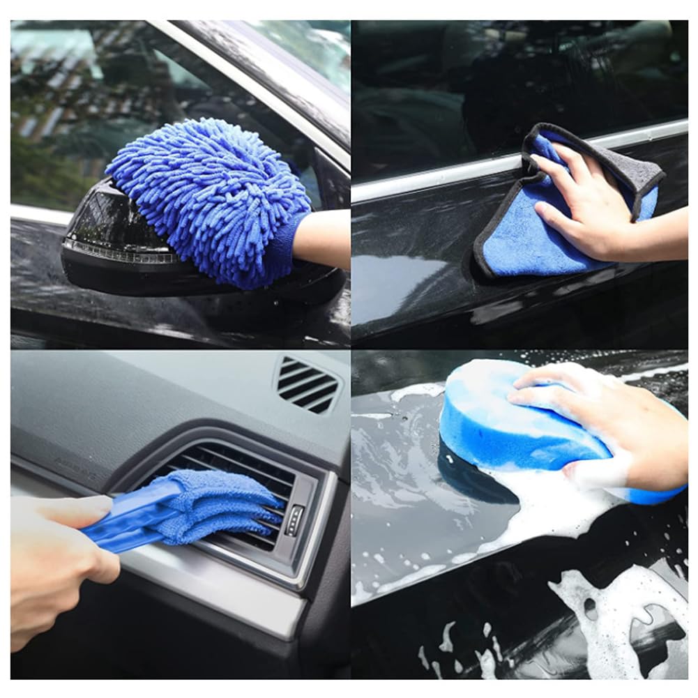 Kit de limpieza y Cepillos para Detalles de Automóviles y motocicletas – 29 Piezas