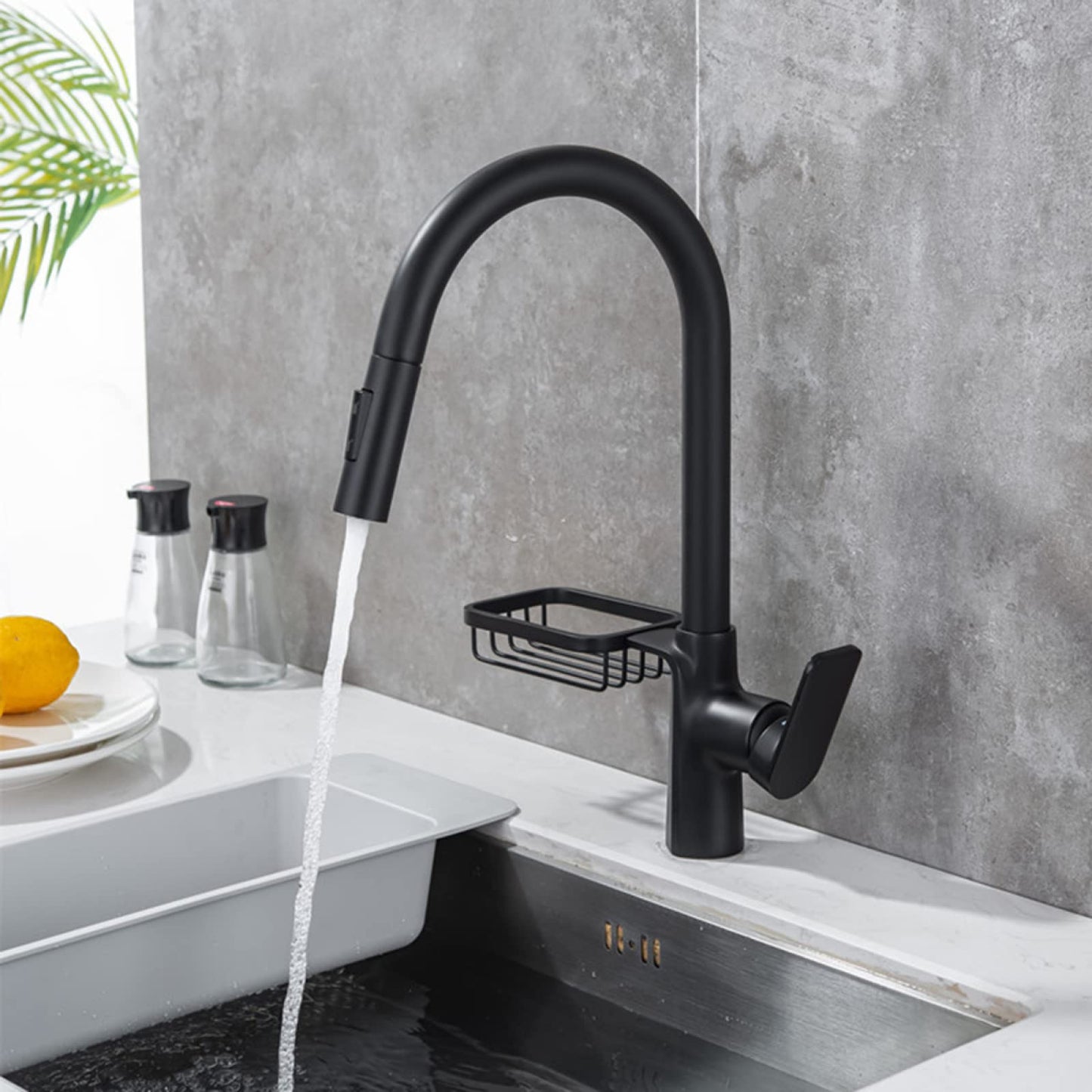 Grifo de Cocina con Rociador Extraíble 2 Modos de Salida de Agua