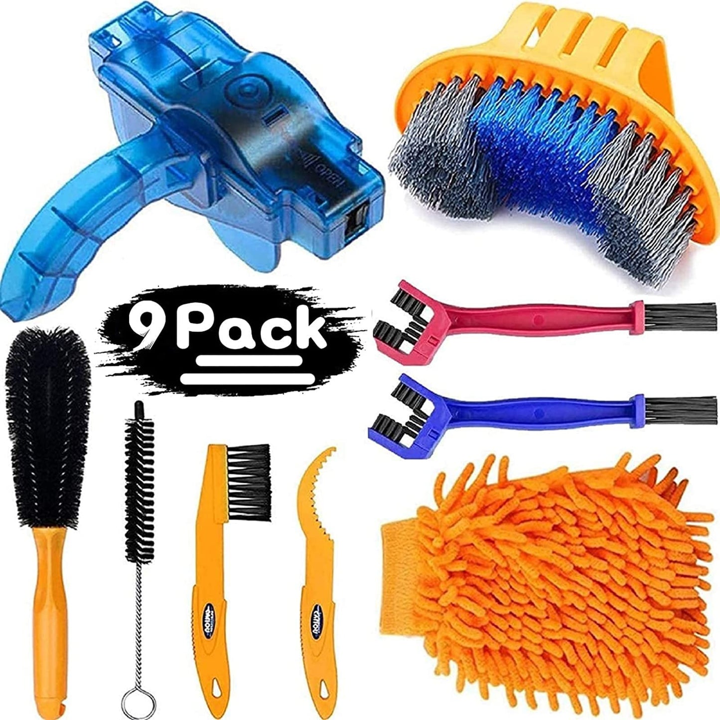 Kit de Limpieza de Bicicletas y motos (9 Piezas)