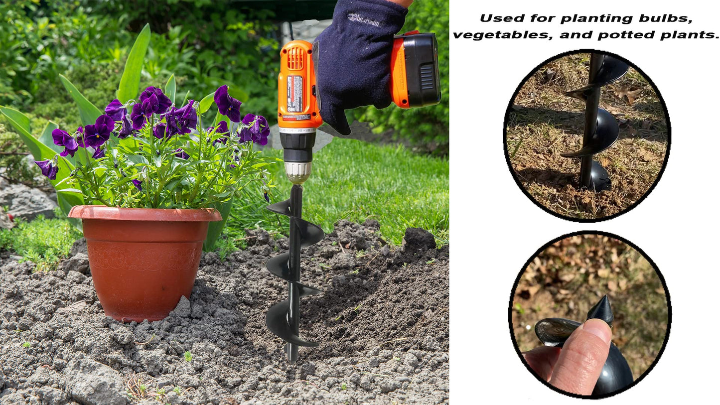 Broca para Jardinería – Herramienta para Plantar Bulbos y Semillas (100 x 40 mm)
