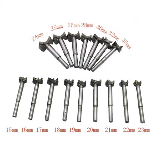 Juego de 19 Brocas Forstner de 14 a 50 mm – Cortador de Agujeros Autocentrante para Carpintería 🪵⚙️