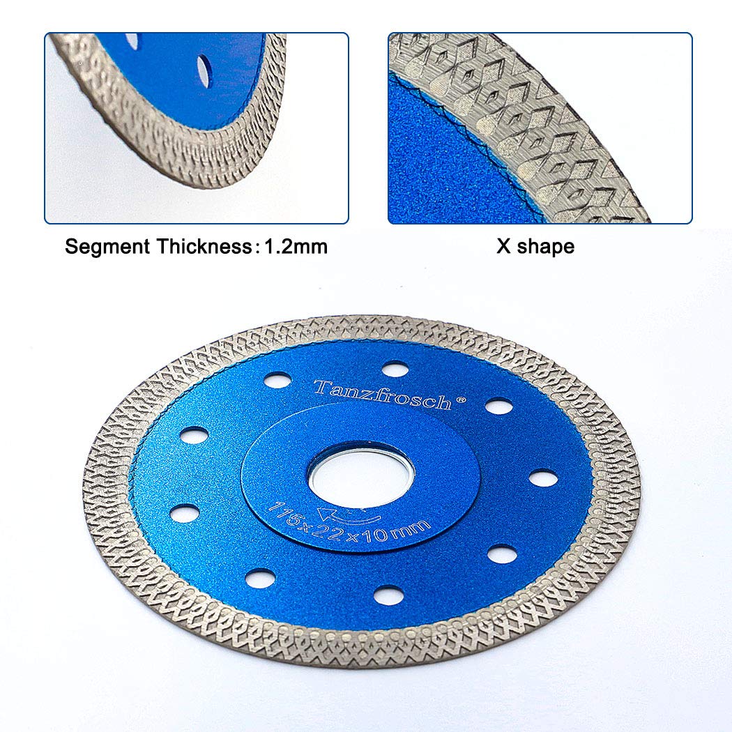 Juego de 5 Discos de Diamante para Amoladora 4.5"