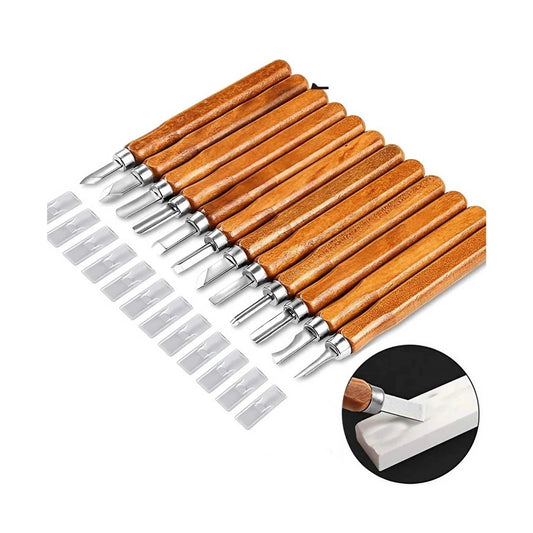 Juego de 12 Cinceles para Tallado de Madera – Precisión y Control Profesional