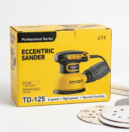 Lijadora y Pulidora Orbital Profesional TD-125 (5 Pulgadas)