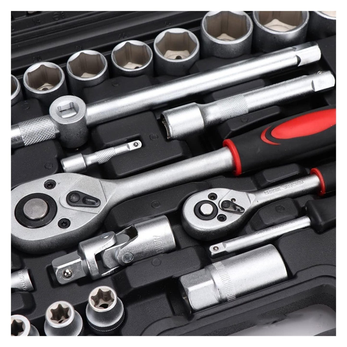 Caja de Herramientas de 108 piezas de 1/4 y 1/2