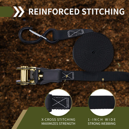 Kit de Correas de Ratchet para Carga (Kit de Amortiguación y Sujeción)