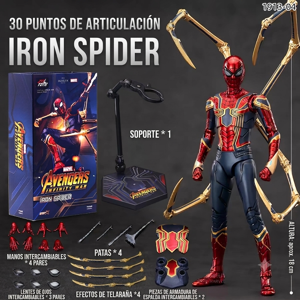 Figura de Acción Articulada Iron Spider (Avengers: Infinity War - Escala 1/10)
