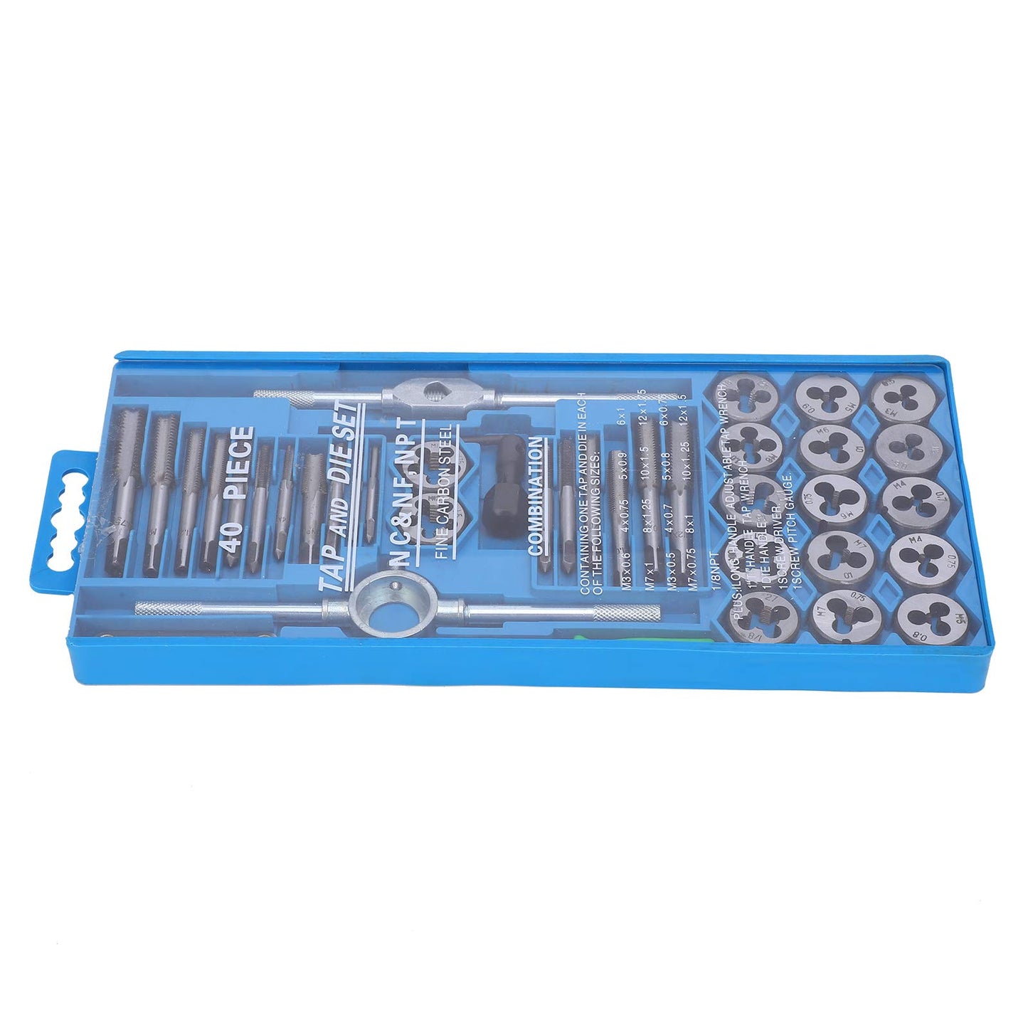 Juego de Machuelos y Troqueles 40 Piezas – Acero al Carbono