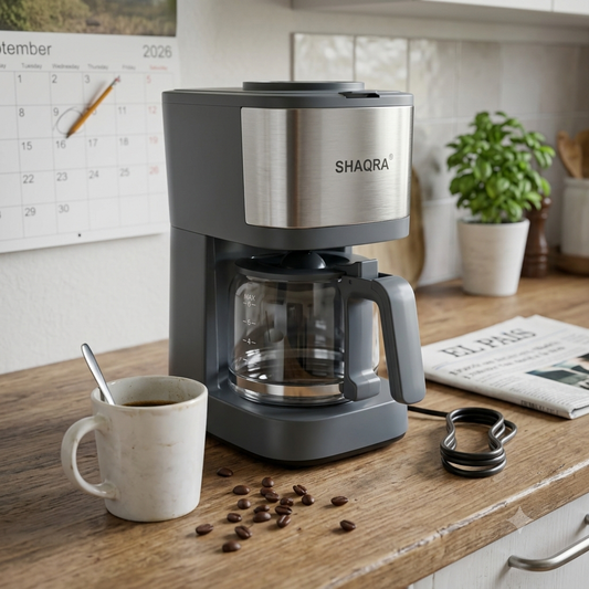 Cafetera Eléctrica de Goteo Compacta SHAQRA® 650W (Modelo CA-715)
