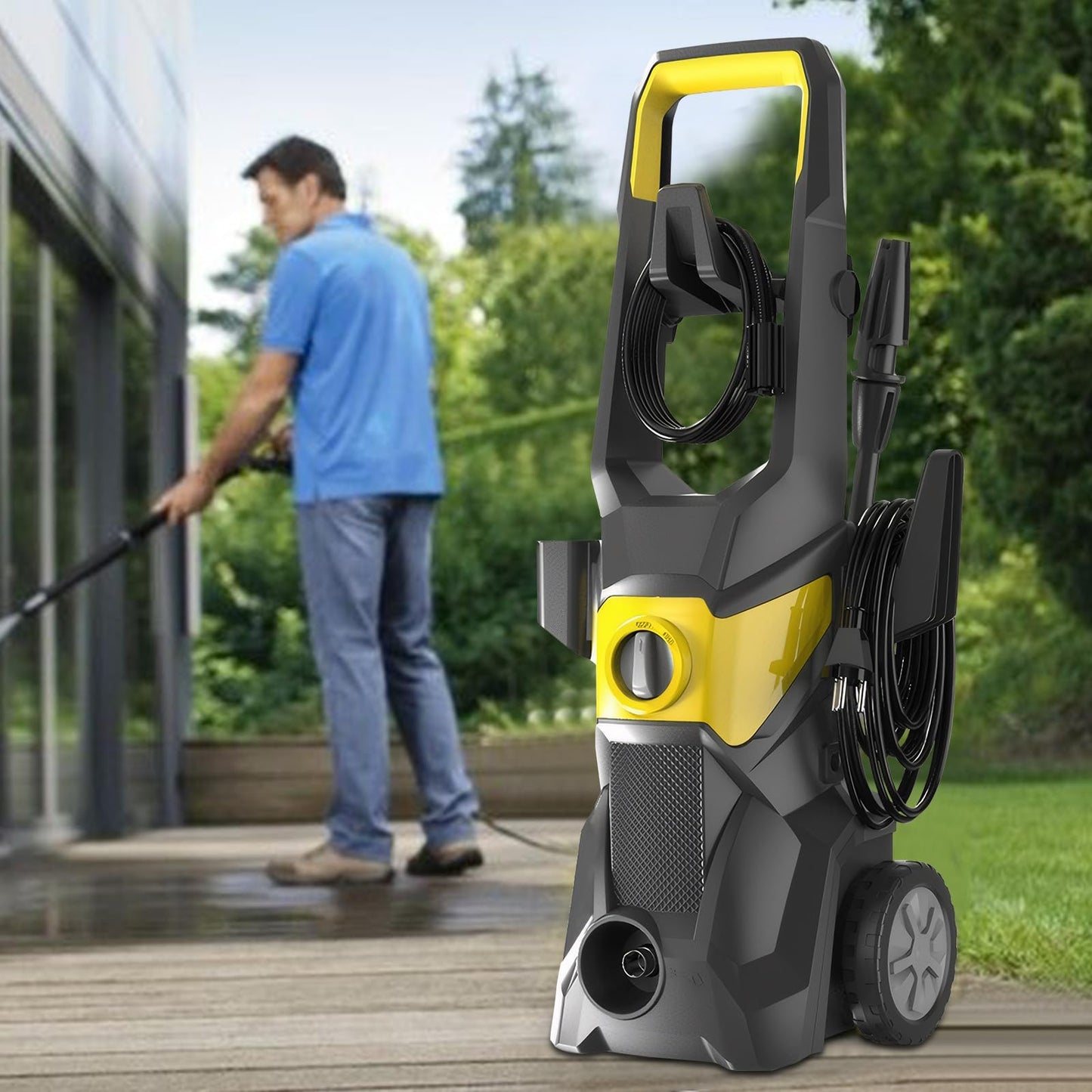 Hidrolavadora de Alta Presión 1450 PSI - Súper Alcance (Manguera de 20m)