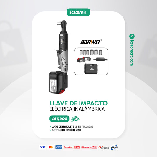 Llave de impacto eléctrica inalámbrica Nanwei