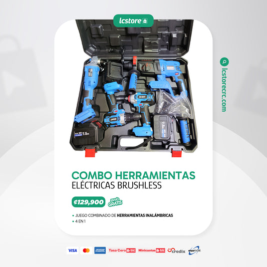 Combo Herramientas Eléctricas Brushless 4 en 1