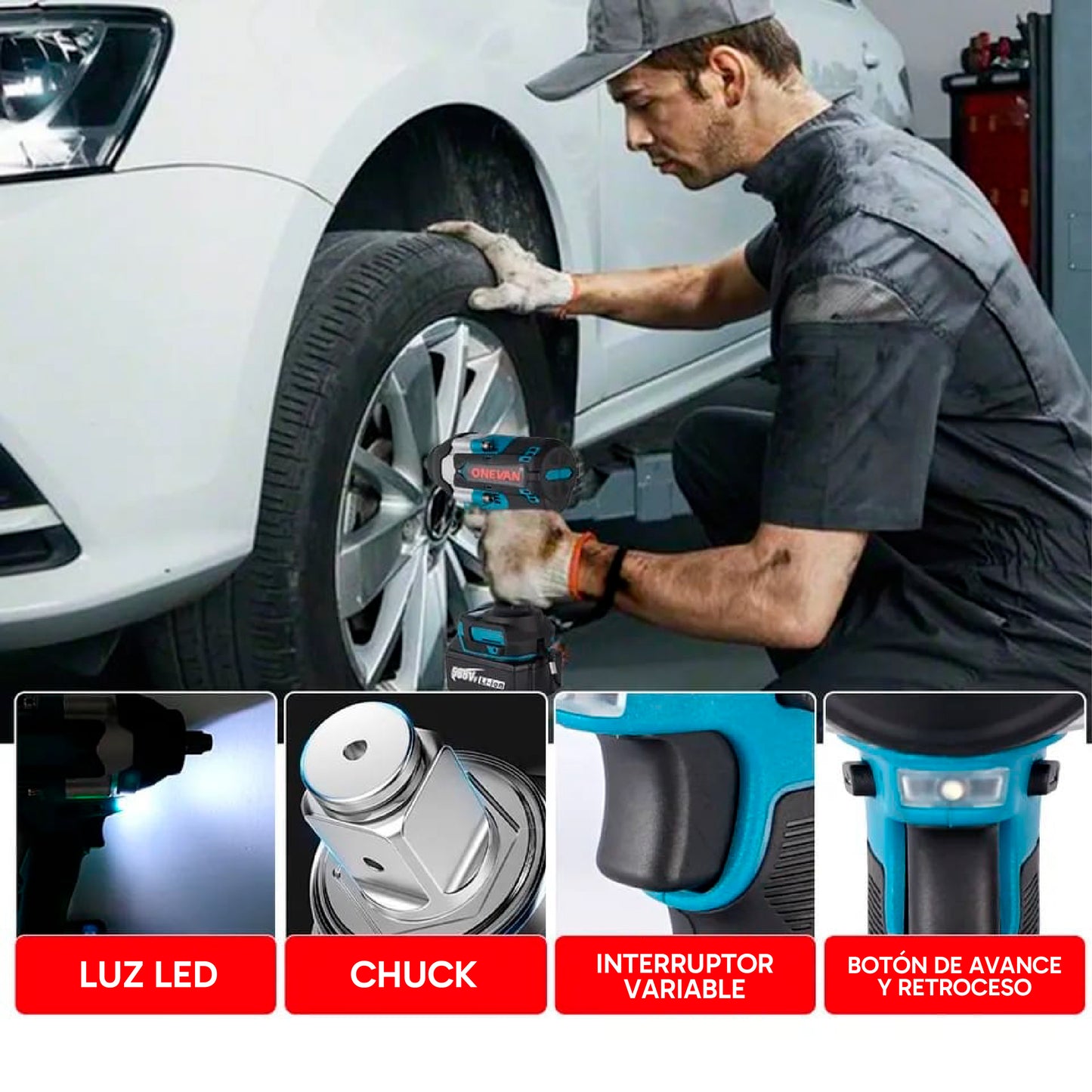 Taladro Impacto Onevan 650NM de 21 Voltios