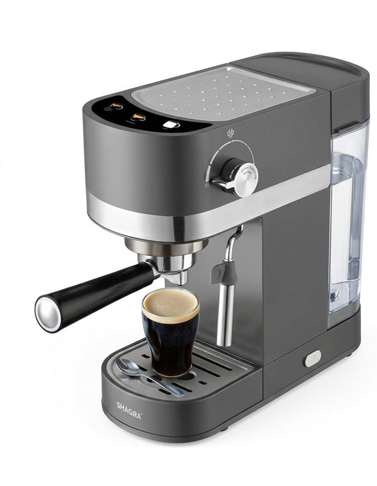 Cafetera Espresso Eléctrica SHAQRA® 1250W Ultra Slim (Modelo CA-747)
