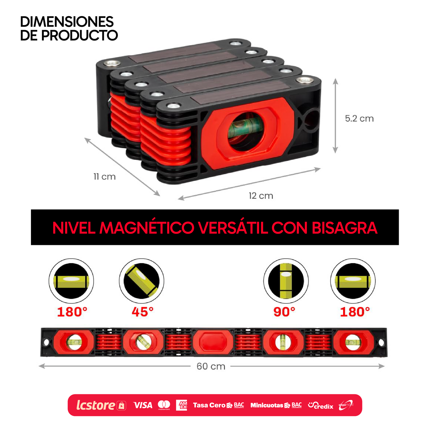 Regla Niveladora Plegable Multiángulo