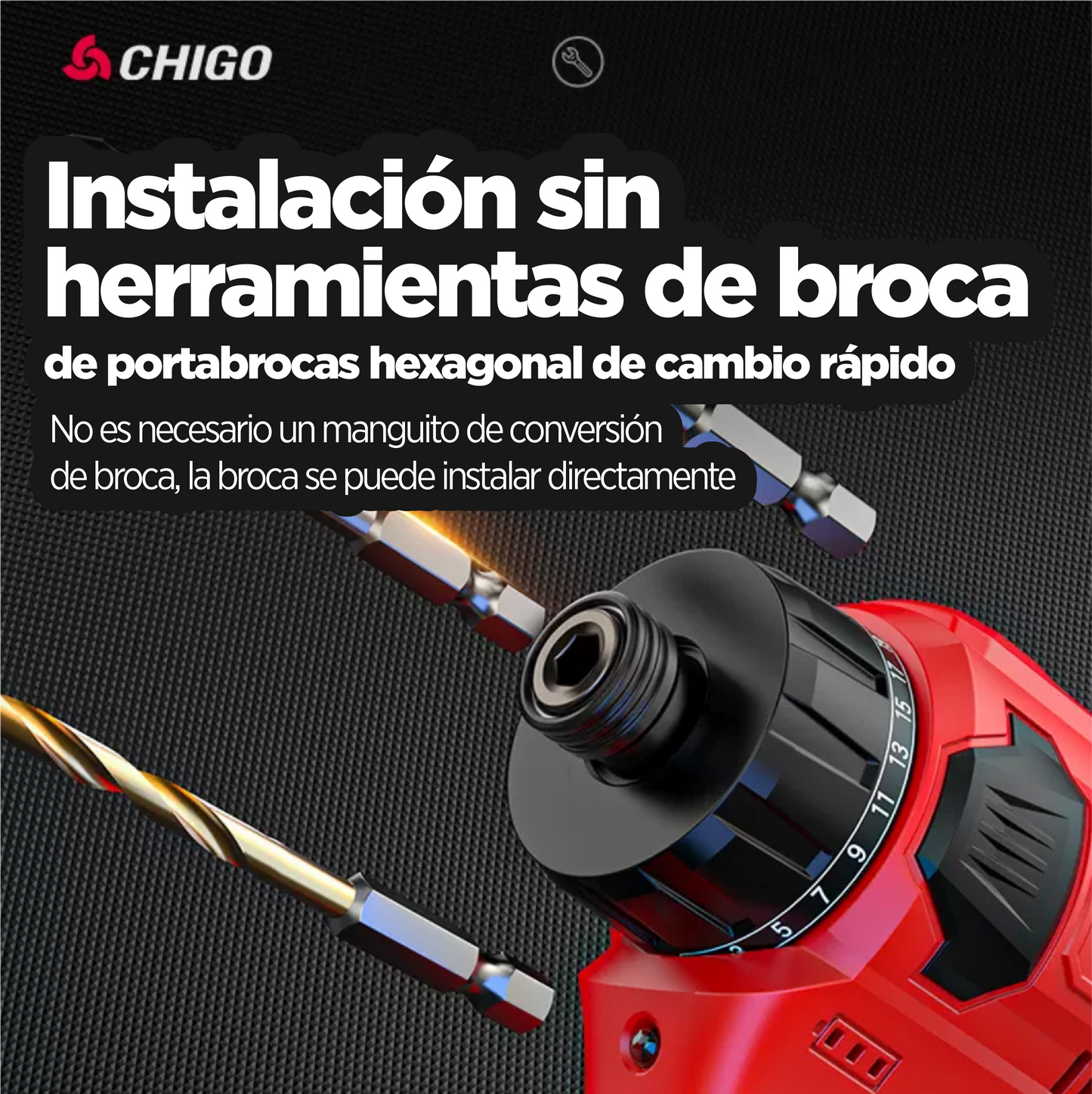 Destornillador inalámbrico 21 Voltios CHIGO