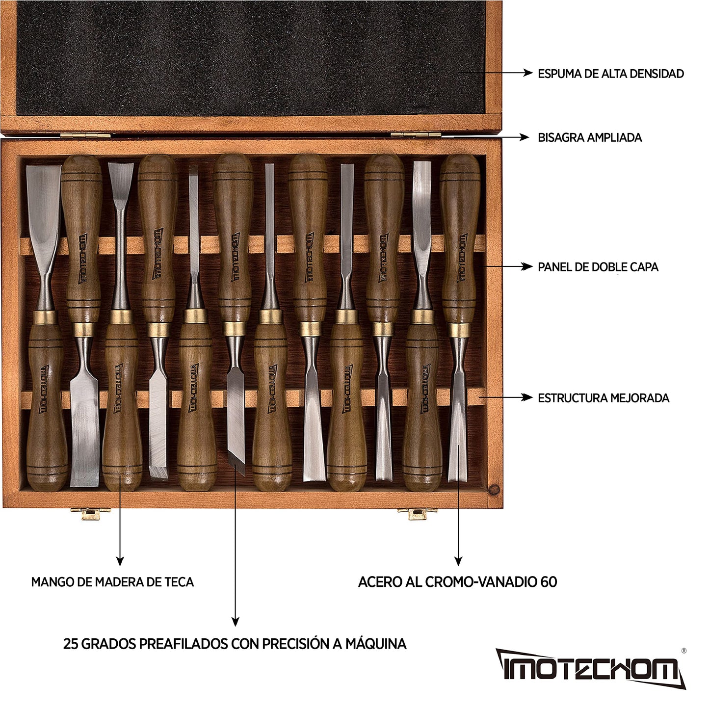 Set de 12 Gubias para Madera