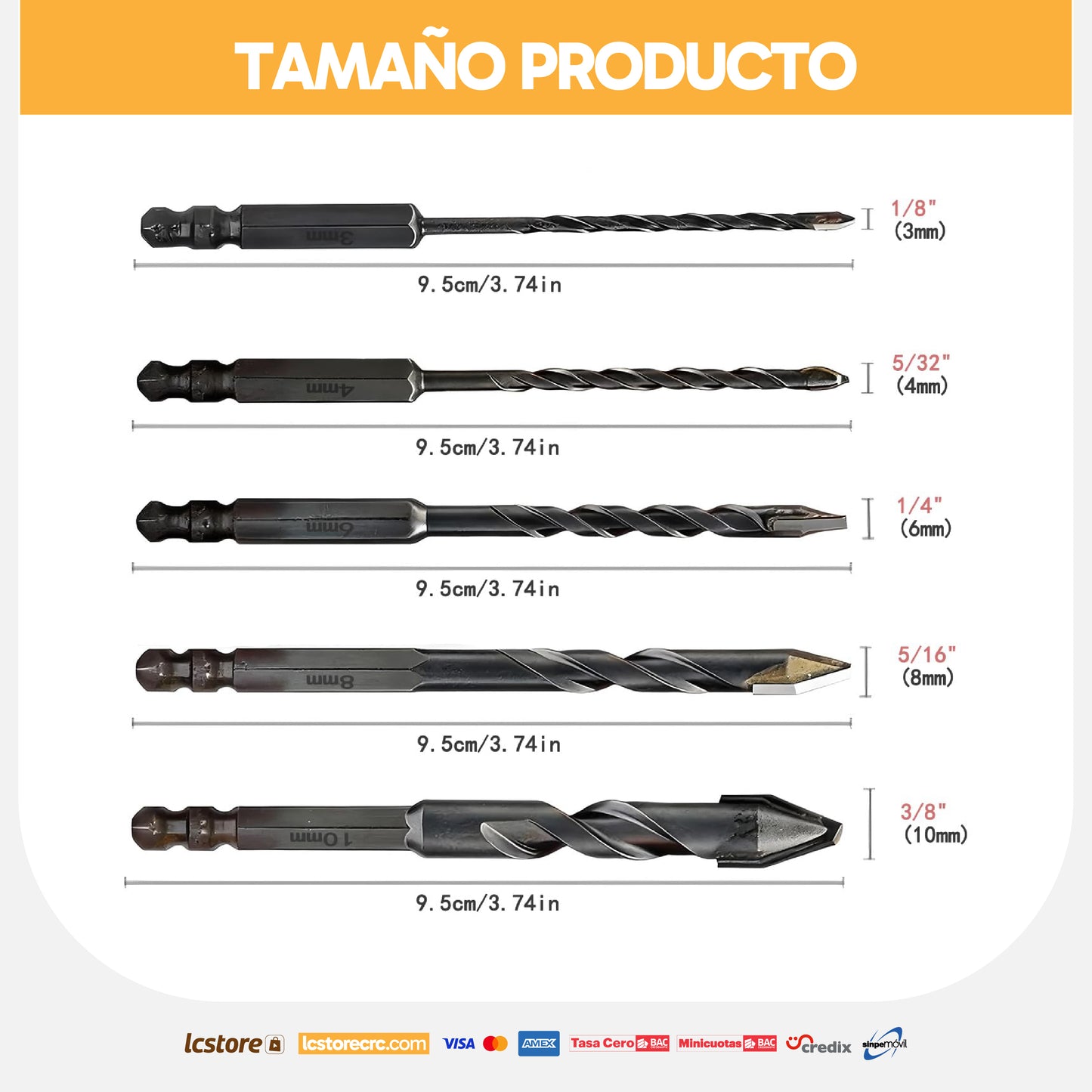 Set de 10 Brocas Multimaterial y Puntas de Impacto S2