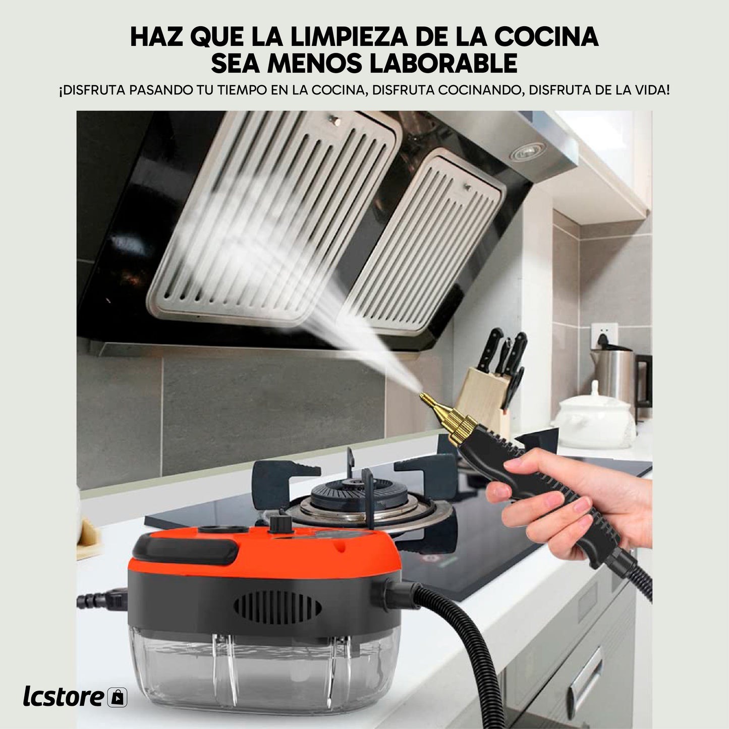 Limpiador de Vapor 2500W - 1.2 Litros con accesorios