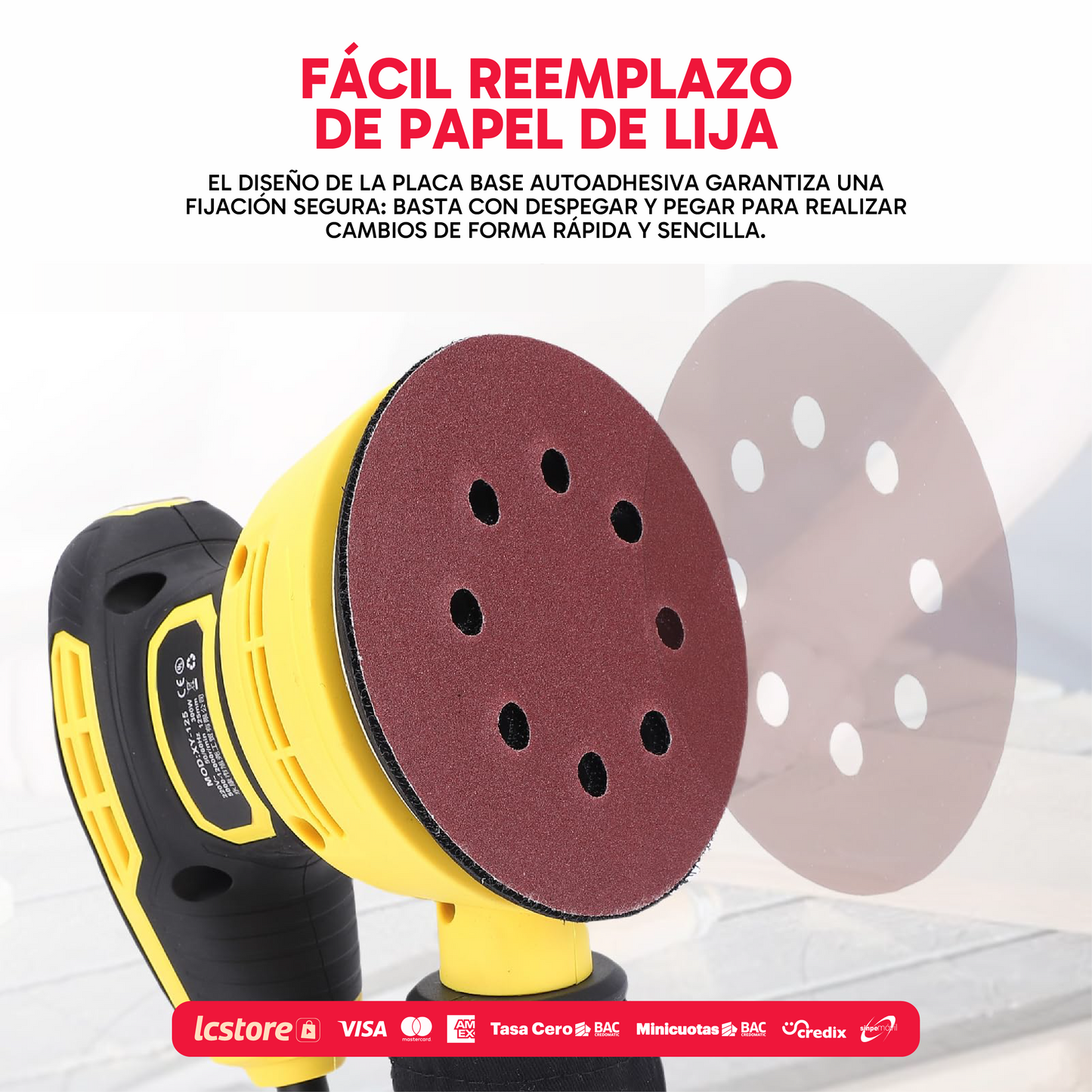 Lijadora y Pulidora Orbital Profesional TD-125 (5 Pulgadas)