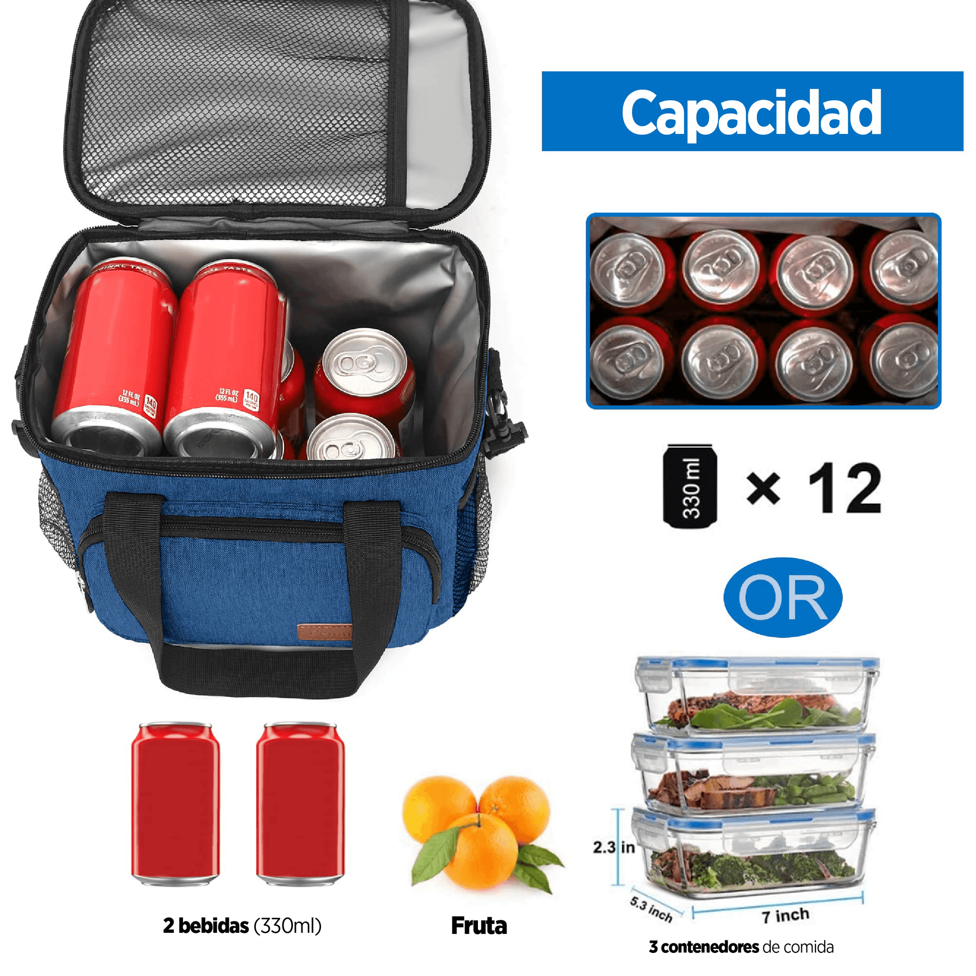 Bolso aislante para comidas ideal para picnic trabajo y mas