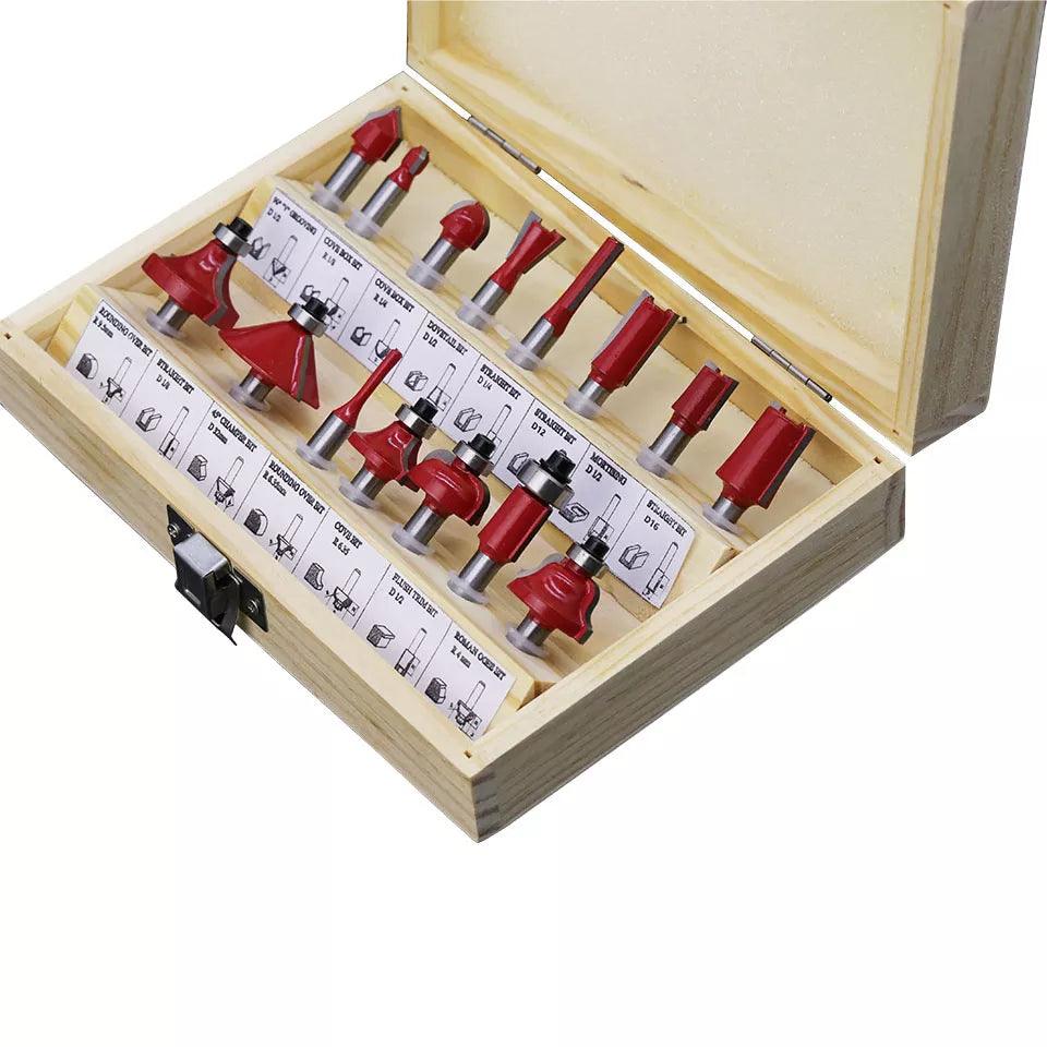 Fresas Planas Router Kit de 15 Fresas Router de 1/4 – LC Store