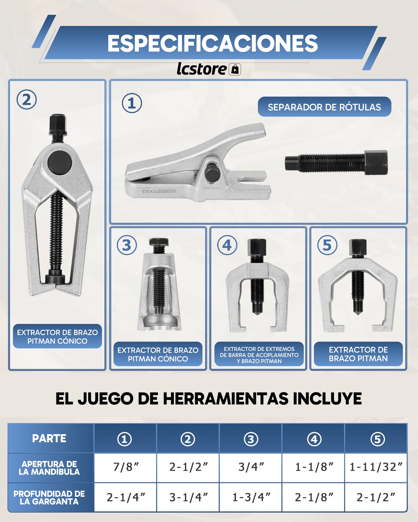 Juego de Extractores y Separadores Profesionales – Kit de Alta Resistencia