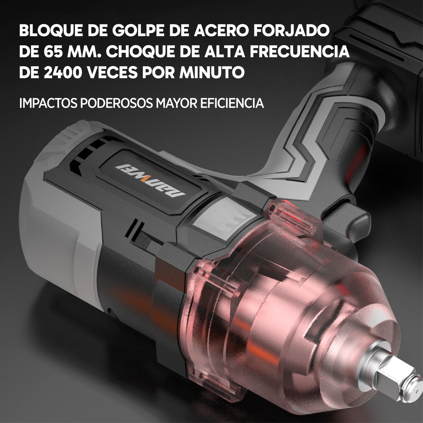 Taladro de Impacto 3/4 Nanwei 1500Nm, 21V - 2 Baterías - Accesorios