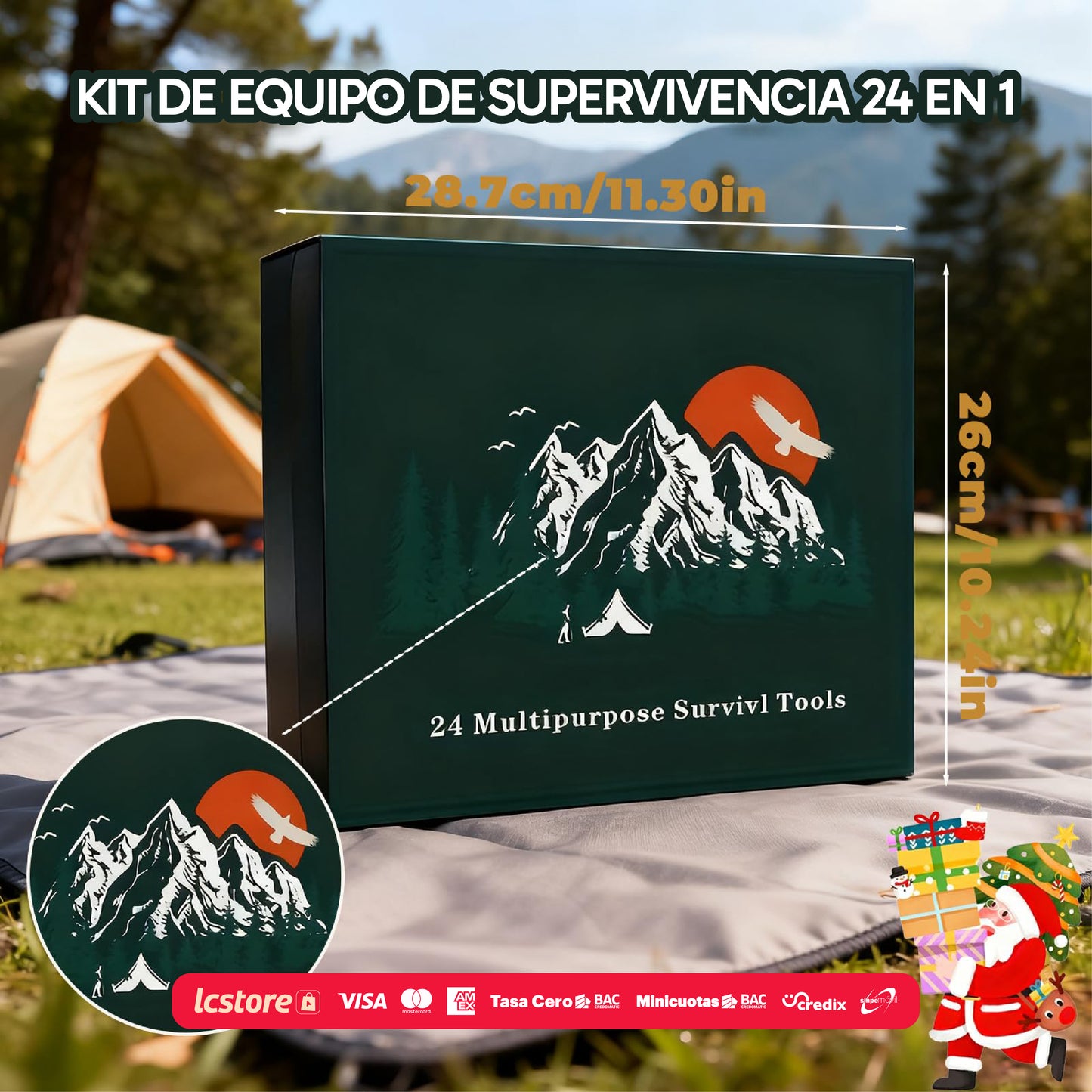 Kit de Supervivencia y Camping 24 en 1